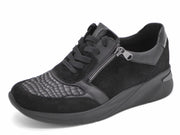 131-99-009 Dames Veterschoenen Comfort Waldlaufer OrthoTritt 715H02-400-001 Zwart Wijdte H (2706)